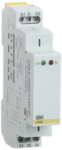 Реле импульсное ORM 1 контакт 12-240В AC/DC | код ORM-01-ACDC12-240V | IEK